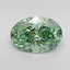 1.76 Ct. Fancy Vivid Green Oval Lab Grown Diamond