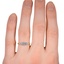 The Calysta Ring, smallzoomed in top view on a hand