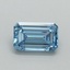 0.56 Ct. Fancy Intense Blue Emerald Lab Grown Diamond