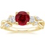 18K Yellow Gold Willow Three Stone Diamond Ring (1/3 ct. tw.), smalltop view