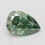 1.04 Ct. Fancy Vivid Green Pear Lab Grown Diamond