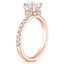 14K Rose Gold Constance Hidden Halo Diamond Ring, smallside view