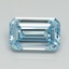 1.11 Ct. Fancy Vivid Blue Emerald Lab Grown Diamond