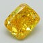 2.77 Ct. Fancy Vivid Yellow Cushion Lab Grown Diamond
