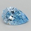 0.95 Ct. Fancy Vivid Blue Pear Lab Grown Diamond