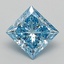 2.01 Ct. Fancy Vivid  Blue Princess Lab Grown Diamond