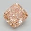 3.51 Ct. Fancy Intense Pinkish Orange Cushion Lab Grown Diamond