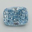 2.11 Ct. Fancy Vivid Blue Cushion Lab Grown Diamond