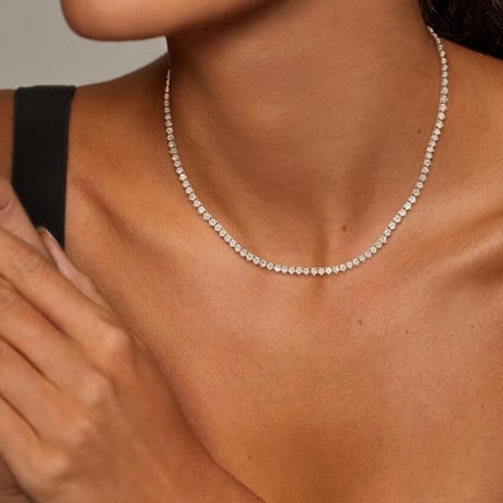 16 in. Perfect Three-Prong Diamond Tennis Necklace (10 ct. tw.)