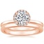 14K Rose Gold Vienna Diamond Ring with 2mm Comfort Fit Wedding Ring