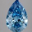 3.18 Ct. Fancy Vivid Blue Pear Lab Grown Diamond