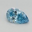 0.56 Ct. Fancy Vivid Blue Pear Lab Grown Diamond