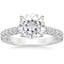 18K White Gold Sienna Half Coverage Diamond Ring, smalltop view