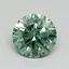 0.77 Ct. Fancy Vivid Pacific Green Round Lab Grown Diamond