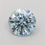 1.3 Ct. Fancy Vivid Blue Round Lab Grown Diamond