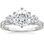 18K White Gold Hudson Three Stone Diamond Ring (1/3 ct. tw.), smalltop view