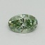 0.39 Ct. Fancy Vivid Green Oval Lab Grown Diamond