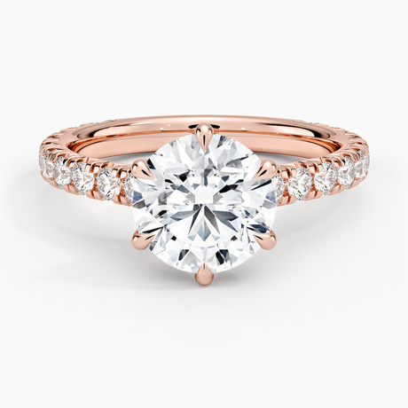 14K Rose Gold Sienna Three-Quarter Coverage Diamond Ring