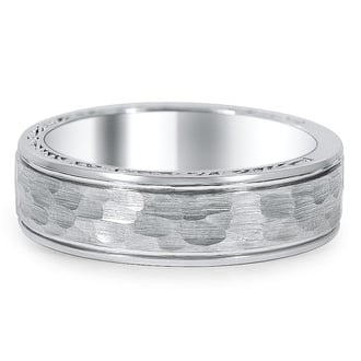 Custom Antique Hammered Metal Wedding Band