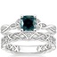 18K White Gold Entwined Celtic Love Knot Ring with Celtic Knot Diamond Ring