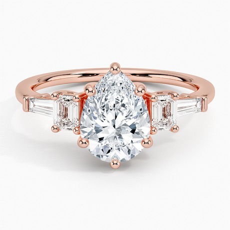 14K Rose Gold Cleo Five Stone Diamond Ring