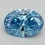 2.02 Ct. Fancy Vivid Blue Oval Lab Grown Diamond