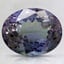 9.5x7.7mm Parti-Color Oval Tanzanite