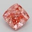 3.04 Ct. Fancy Vivid  Pink Cushion Lab Grown Diamond