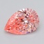 4.06 Ct. Fancy Vivid  Pink Pear Lab Grown Diamond