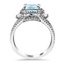 Split-Shank Aquamarine and Diamond Ring, smallside view