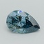 0.60 Ct. Fancy Deep Greenish Blue Pear Lab Grown Diamond