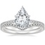 18K White Gold Petite Demi Diamond Ring (1/5 ct. tw.) with Flair Diamond Ring (1/6 ct. tw.)