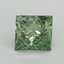 0.91 Ct. Fancy Vivid Pacific Green Princess Lab Grown Diamond