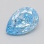 1.03 Ct. Fancy Vivid  Blue Pear Lab Grown Diamond