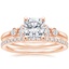 14K Rose Gold Miroir Diamond Ring with Luxe Ballad Diamond Ring (1/4 ct. tw.)