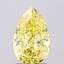 1.75 Ct. Fancy Vivid  Yellow Pear Lab Grown Diamond