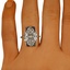 The Amadika Ring, smalltop view on a hand