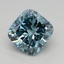0.77 Ct. Fancy Vivid Blue Cushion Lab Grown Diamond