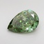 1.59 Ct. Fancy Vivid Green Pear Lab Grown Diamond