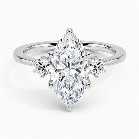 18K White Gold Tallula Three Stone Diamond Ring