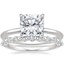 Platinum Audrey Perfect Fit Solitaire Ring with Marseille Diamond Ring (1/3 ct. tw.)