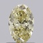 0.65 Ct. Fancy Light  Yellow Oval Lab Grown Diamond