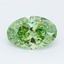 1.50 Ct. Fancy Vivid Green Oval Lab Grown Diamond
