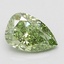 1.51 Ct. Fancy Vivid Green Pear Lab Grown Diamond