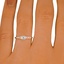 The Brenda Ring, smallzoomed in top view on a hand
