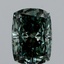 2.53 Ct. Fancy Vivid Green Cushion Lab Grown Diamond