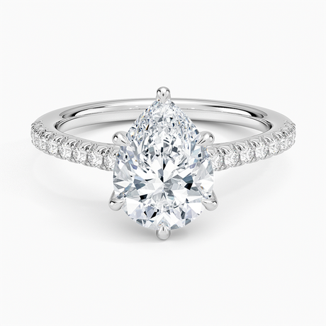 Cathedral Pavé Diamond Ring