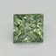 1.01 Ct. Fancy Vivid Green Princess Lab Grown Diamond