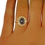 The Skyline Ring, smalltop view on a hand