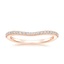 14K Rose Gold Curved Diamond Ring (1/6 ct. tw.), smalltop view